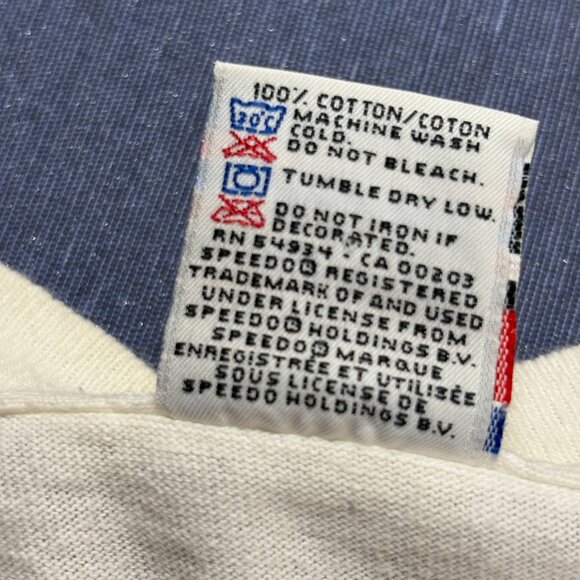 Vintage 90s Speedo Size XL No Pain No Peaches Single Stitch T Shirt - Picture 4 of 8